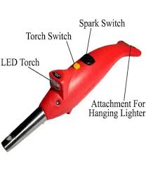 Gas Lighter With Led Torch